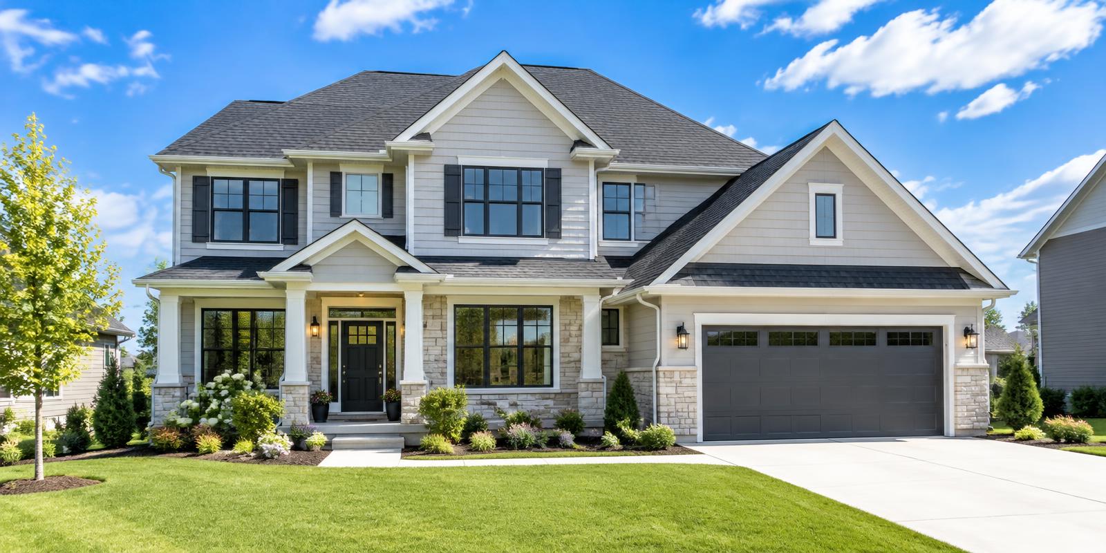 Beautiful home with a brand new premium roof installed by Savage Roofing